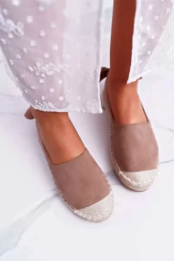 Czarne Espadryle></noscript>Boto Espadryle Damskie Tenisówki Khaki Moriente