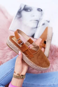 Best Espadryle Damskie Zamszowe Na Platformie Camel Parteno Damskie Czarne Espadryle
