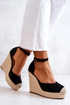 Sandały Na Koturnie|Czarne Espadryle>Boto Espadryle Na Koturnie Czarne Nemeira