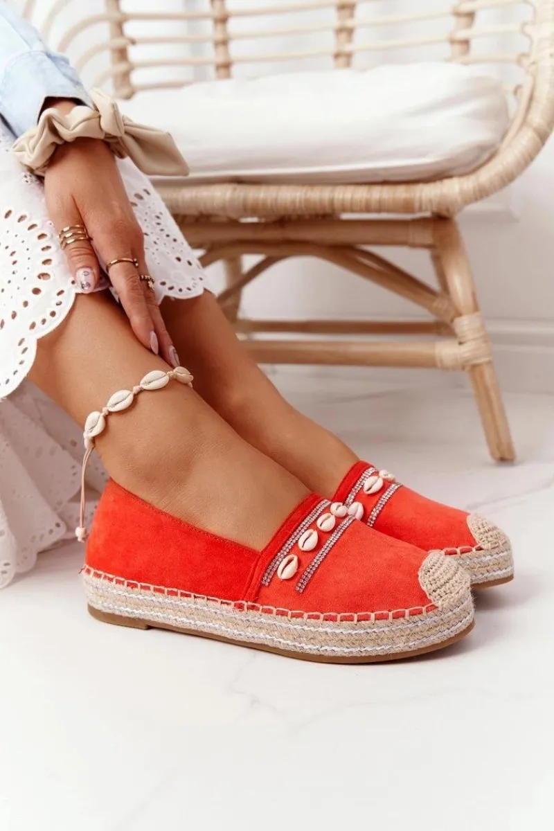 Outlet Espadryle Na Platformie Z Muszelkami Koralowe Seashell Damskie Czarne Espadryle