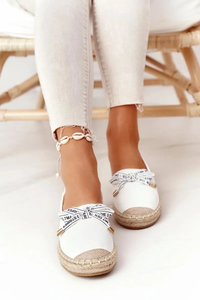 Best Espadryle Na Słomkowej Podeszwie S.Barski Białe Damskie Czarne Espadryle