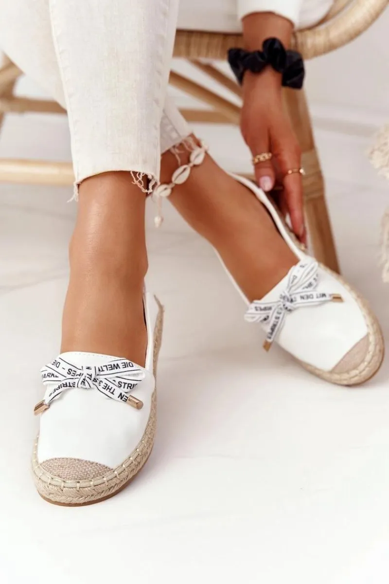 Best Espadryle Na Słomkowej Podeszwie S.Barski Białe Damskie Czarne Espadryle