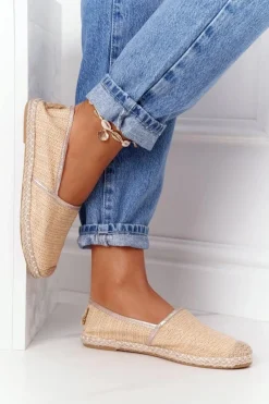 Hot Boto Espadryle Na Słomkowej Podeszwie Lu Boo Beżowe