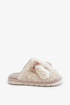 Best Futrzane Ciepłe Kapcie Damskie Beżowe Falinivia Damskie Kapcie Klasyczne
