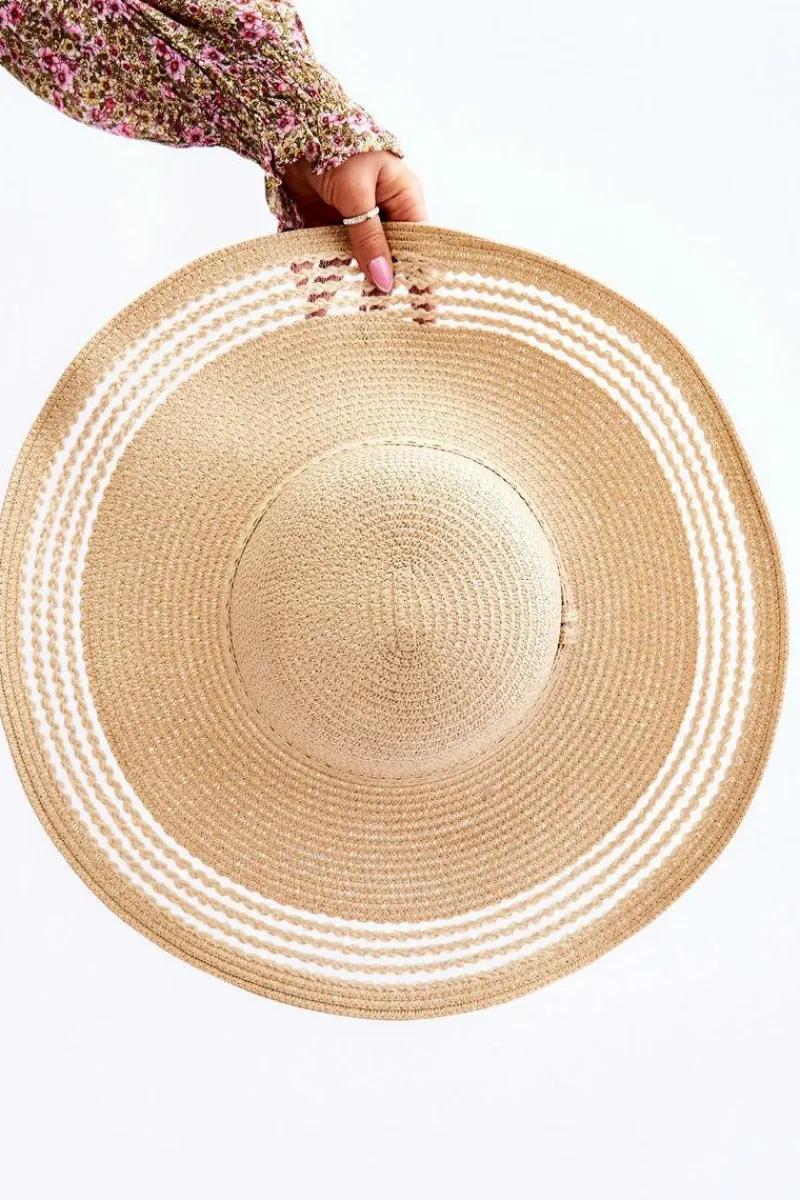 Okrycia Głowy>Boto Gładki Regulowany Damski Kapelusz Jasnobeżowy