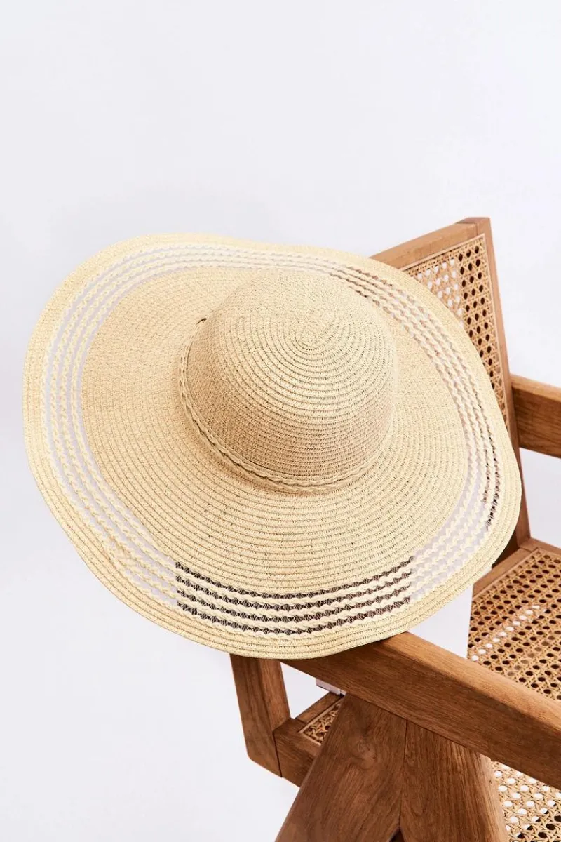 Okrycia Głowy>Boto Gładki Regulowany Damski Kapelusz Jasnobeżowy