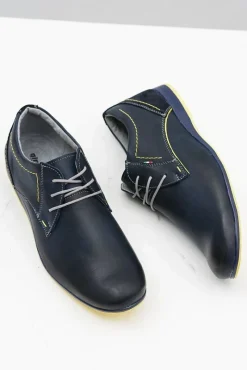 Półbuty Casual></noscript>Boto Granatowe Męskie Półbuty Casual Badoo