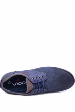 Półbuty Casual></noscript>Boto Granatowe Skórzane Męskie Buty Casual Retino