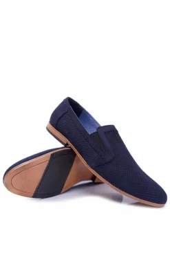 New Boto Granatowe Wsuwane Mokasyny Męskie Bednarek Munero