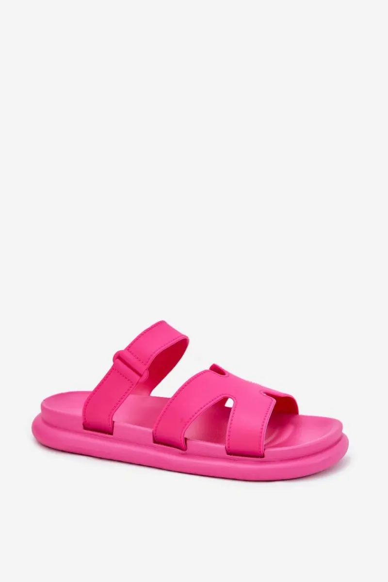 Klapki Na Platformie|Klapki Damskie Klasyczne>Boto Gumowe Klapki Damskie Z Paskiem Fuksja Tavirae Różowy