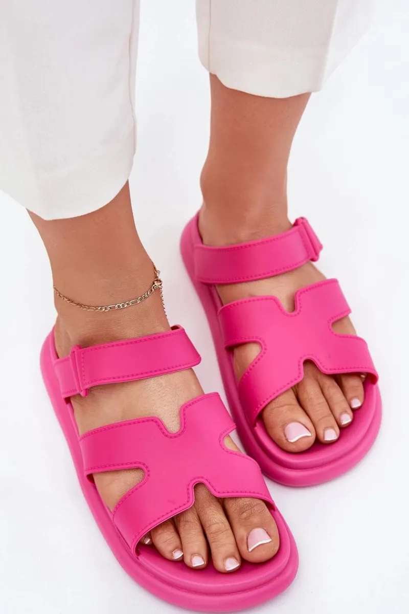 Klapki Na Platformie|Klapki Damskie Klasyczne>Boto Gumowe Klapki Damskie Z Paskiem Fuksja Tavirae Różowy