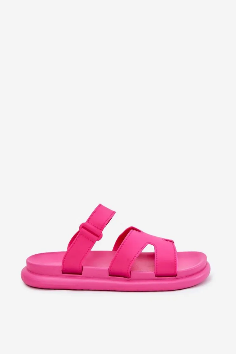 Klapki Na Platformie|Klapki Damskie Klasyczne>Boto Gumowe Klapki Damskie Z Paskiem Fuksja Tavirae Różowy