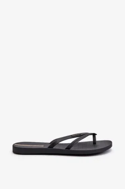 New Ipanema Gumowe Klapki Japonki Damskie 82067 Bossa Fem Czarne