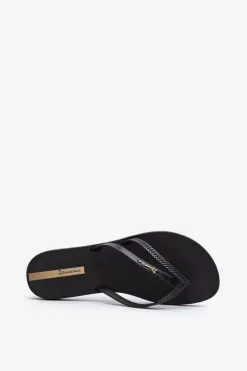 New Ipanema Gumowe Klapki Japonki Damskie 82067 Bossa Fem Czarne