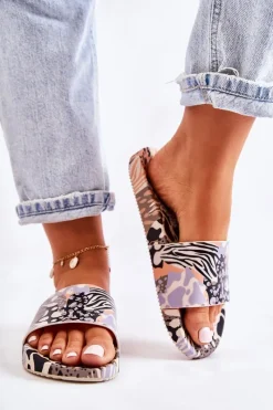 Clearance Gumowe Pachnące Klapki JJ285098 Czarno-Beżowe Damskie Klapki Sportowe|Klapki Damskie Klasyczne