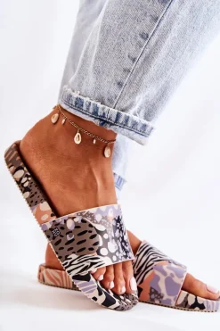 Clearance Gumowe Pachnące Klapki JJ285098 Czarno-Beżowe Damskie Klapki Sportowe|Klapki Damskie Klasyczne