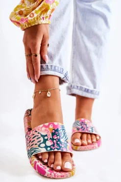 Sale ZAXY Gumowe Pachnące Klapki JJ285097 Różowo-Zielone