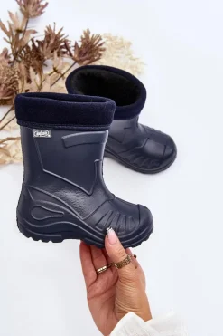 Chłopięce|Dziewczęce>BEFADO Kalosze Dziecięce Ocieplane 162X103 Granatowe Niebieski