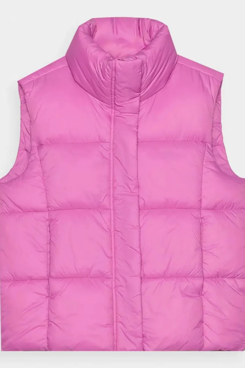 Online 4F Kamizelka Bezrękawnik Puchowy Z Wypełnieniem Syntetycznym WAW24TVJAF140-54S Różowa