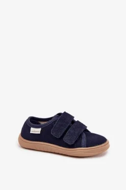 Clearance Milami Kapcie Barefoot Chłopięce Gładkie Granatowe Saphira Niebieski
