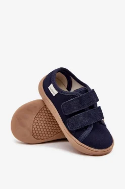 Clearance Milami Kapcie Barefoot Chłopięce Gładkie Granatowe Saphira Niebieski