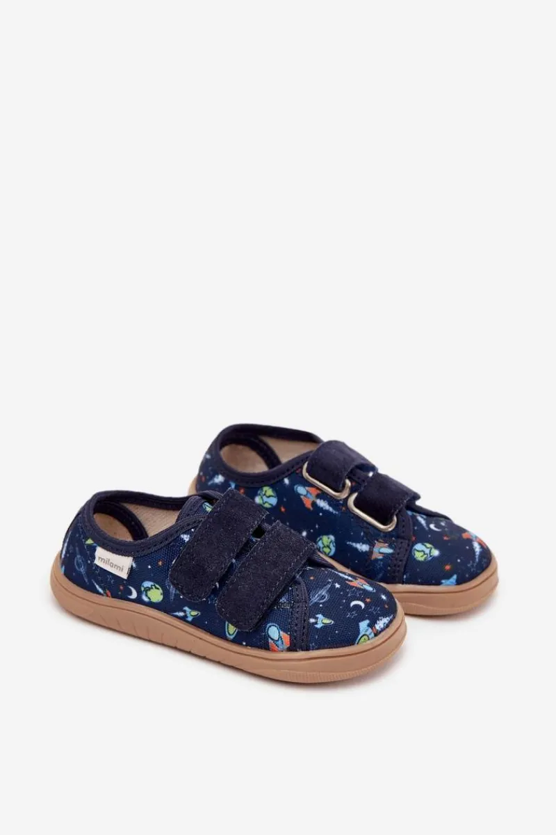 Chłopięce|Barefoot>Milami Kapcie Barefoot Chłopięce Kosmos Granatowe Saphira Niebieski