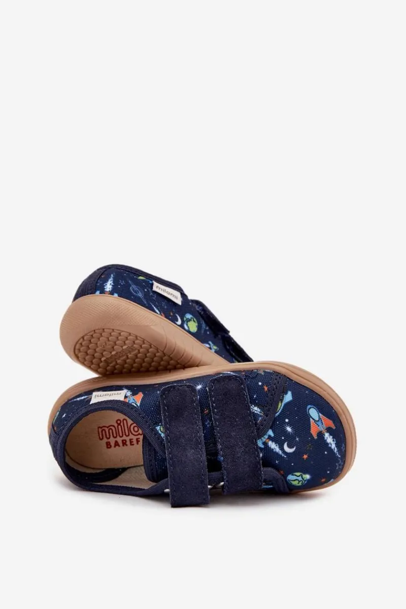 Chłopięce|Barefoot>Milami Kapcie Barefoot Chłopięce Kosmos Granatowe Saphira Niebieski