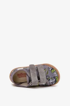 Sale Kapcie Barefoot Chłopięce Z Grafiką Szare Saphira Dzieci Chłopięce|Barefoot