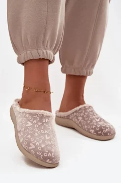 Kapcie Klasyczne|Klapki Damskie Klasyczne>INBLU Kapcie Damskie Love ET000032 Beżowe Beżowy