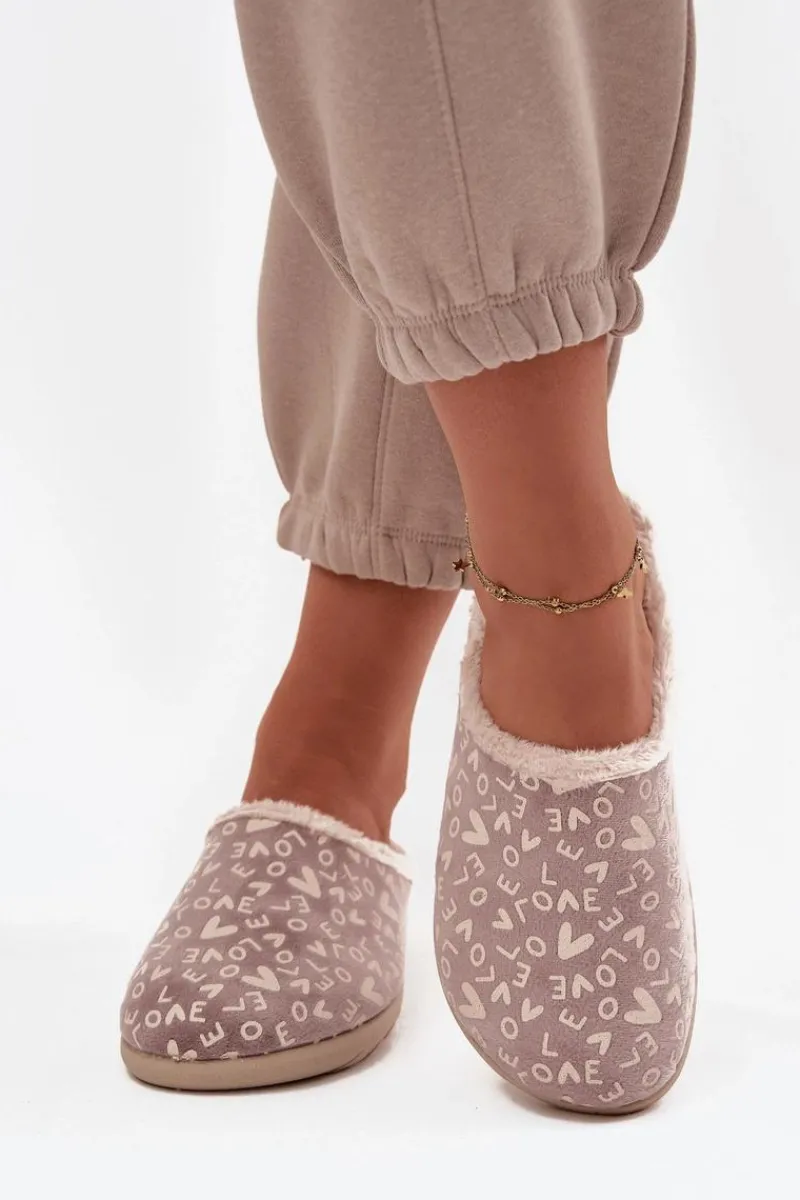 Kapcie Klasyczne|Klapki Damskie Klasyczne>INBLU Kapcie Damskie Love ET000032 Beżowe Beżowy