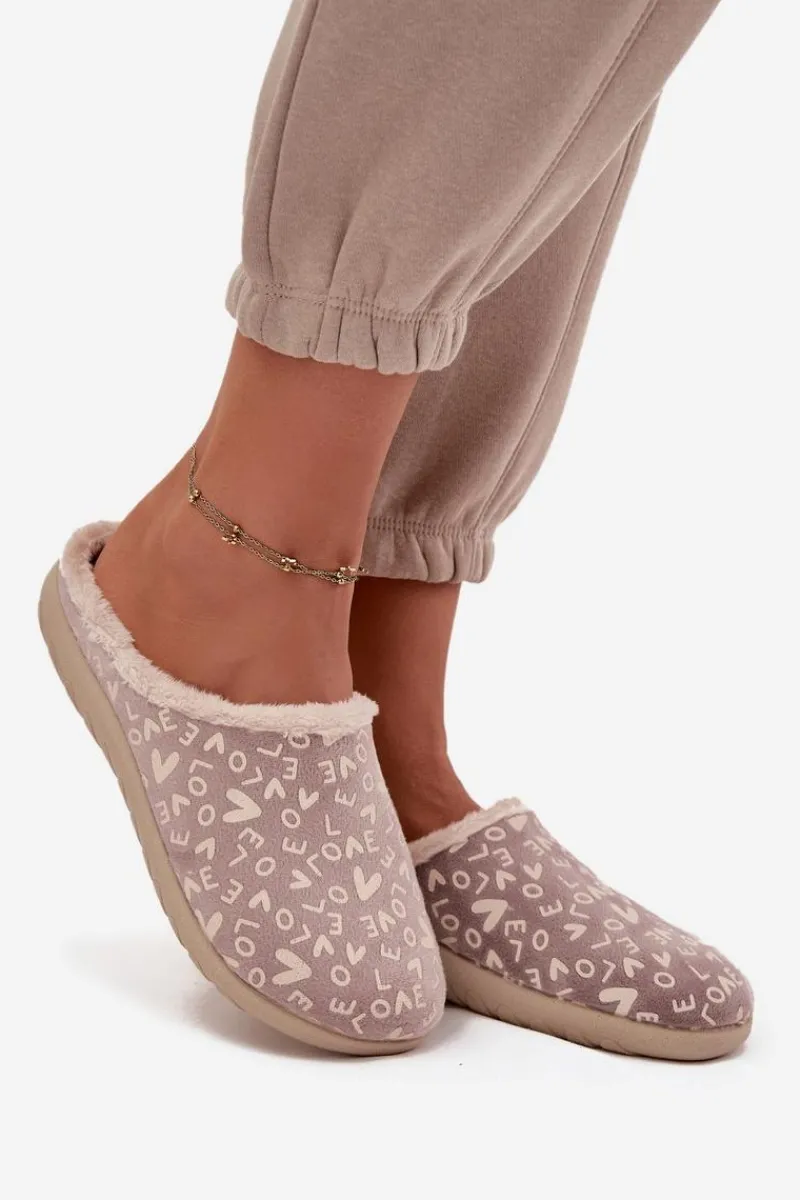Kapcie Klasyczne|Klapki Damskie Klasyczne>INBLU Kapcie Damskie Love ET000032 Beżowe Beżowy