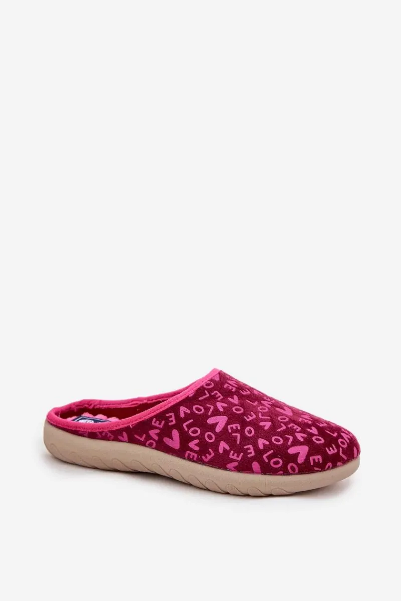 Online Kapcie Damskie Love ET000032 Różowe Damskie Kapcie Klasyczne|Klapki Damskie Klasyczne