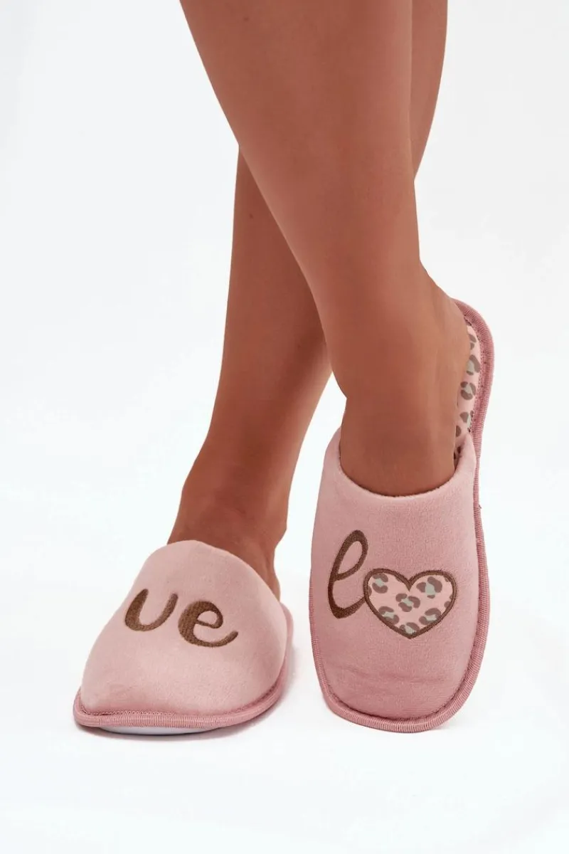 Kapcie Klasyczne|Klapki Damskie Klasyczne>Buty damskie Vinceza Kapcie Damskie LOVE Vinceza 19960 Różowe