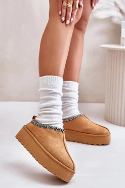 Clearance Kapcie Damskie Na Platformie Z Haftem Camel Neroma Damskie Śniegowce Damskie|Kapcie Klasyczne