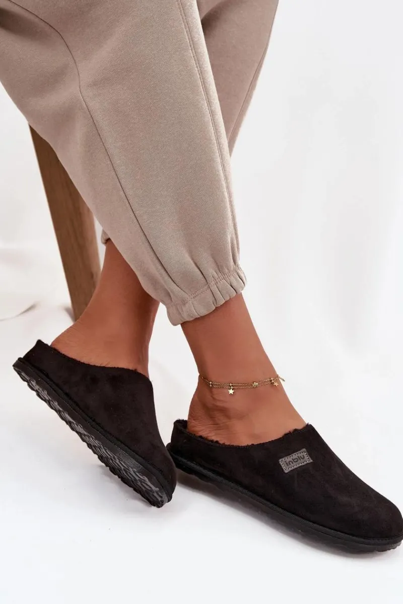 Discount INBLU Kapcie Damskie Obuwie Domowe CS000045 Czarne Czarny