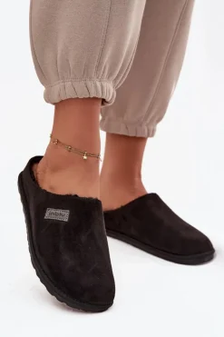 Discount INBLU Kapcie Damskie Obuwie Domowe CS000045 Czarne Czarny