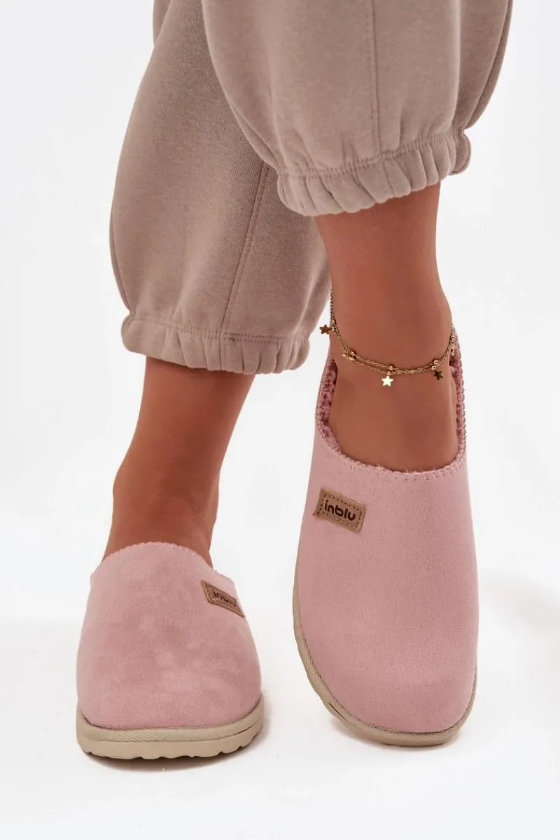 Kapcie Klasyczne|Klapki Damskie Klasyczne>INBLU Kapcie Damskie Obuwie Domowe CS000045 Różowe Różowy