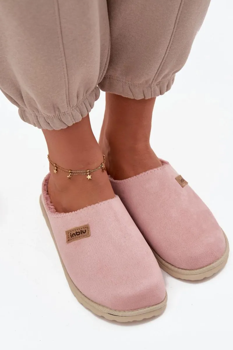 Kapcie Klasyczne|Klapki Damskie Klasyczne>INBLU Kapcie Damskie Obuwie Domowe CS000045 Różowe Różowy