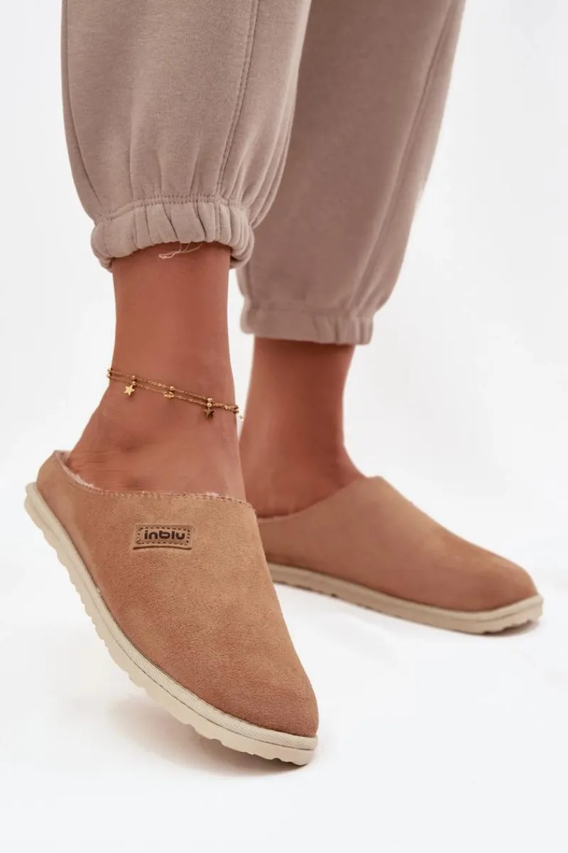 Best Kapcie Damskie Obuwie Domowe CS000045 Camel Damskie Kapcie Klasyczne|Klapki Damskie Klasyczne