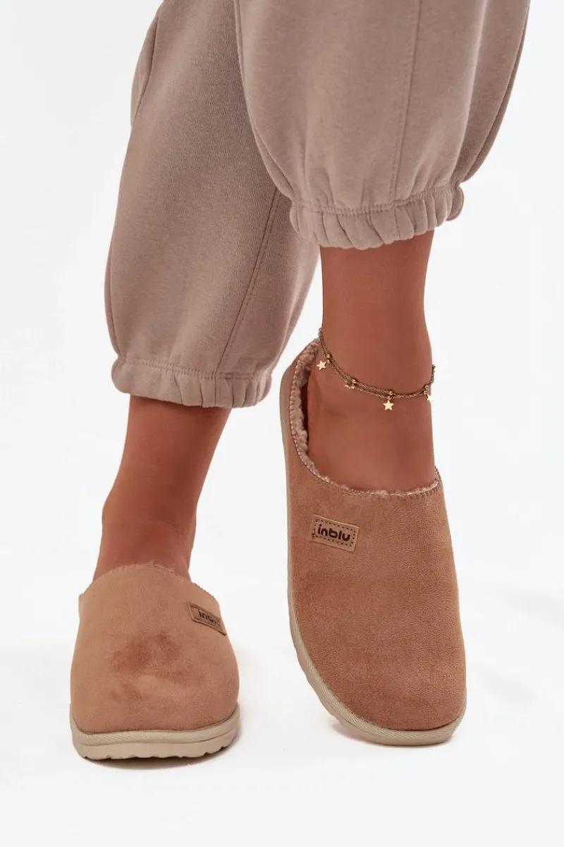 Best Kapcie Damskie Obuwie Domowe CS000045 Camel Damskie Kapcie Klasyczne|Klapki Damskie Klasyczne