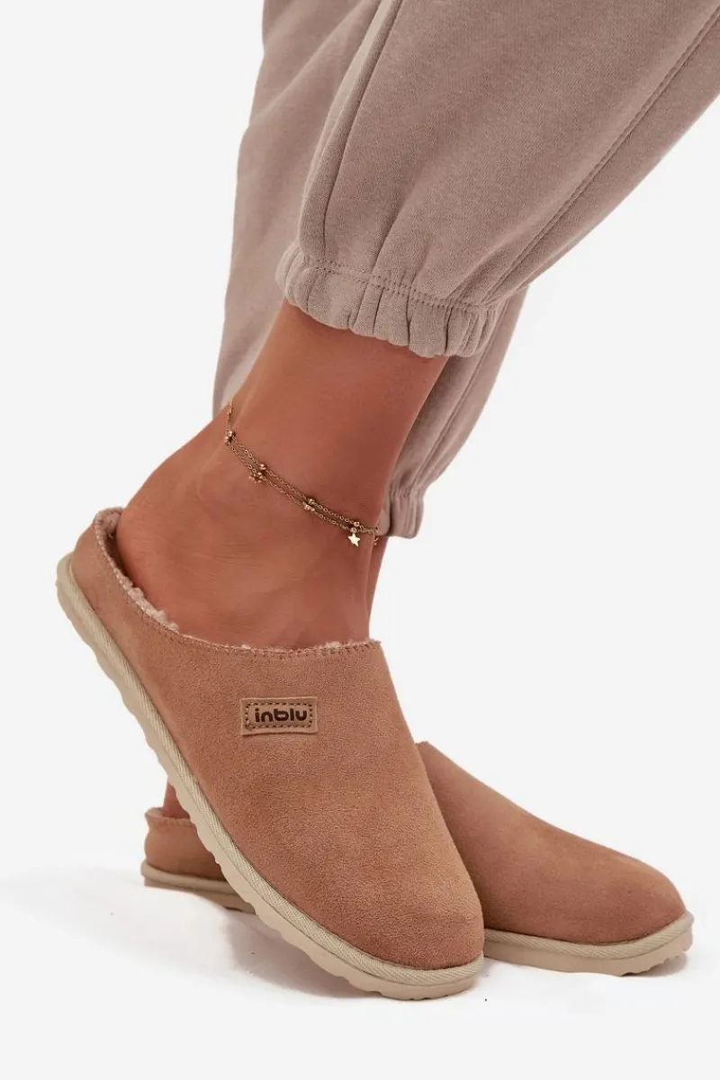 Best Kapcie Damskie Obuwie Domowe CS000045 Camel Damskie Kapcie Klasyczne|Klapki Damskie Klasyczne