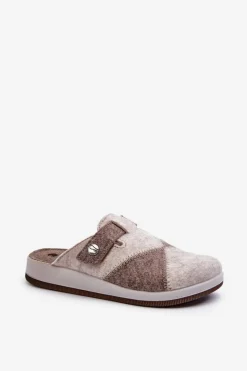 New INBLU Kapcie Damskie Profilaktyczne CT000032 Beżowe