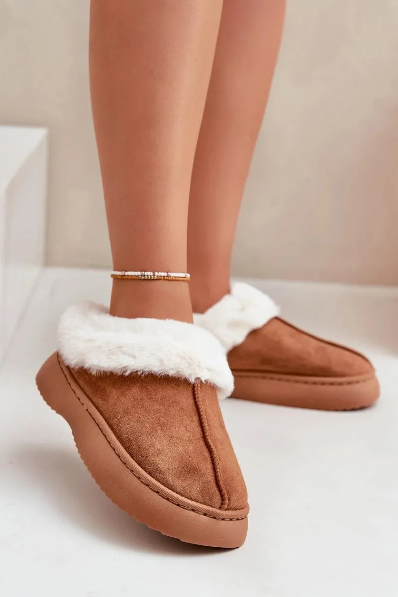 Best Kapcie Damskie Z Futerkiem Camel Zinntia Damskie Kapcie Klasyczne