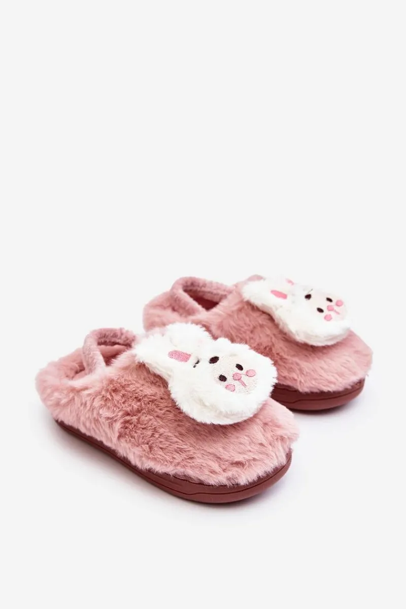 Dziewczęce>Boto Kapcie Dziecięce Futrzane Króliczek Różowe Dicera