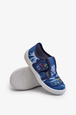 Online Kapcie Dziecięce Na Rzep 911X022 Niebieskie Dzieci Chłopięce