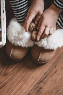 Kapcie Dziecięce Z Futerkiem Camel Birasta Dzieci Dziewczęce|Back To School