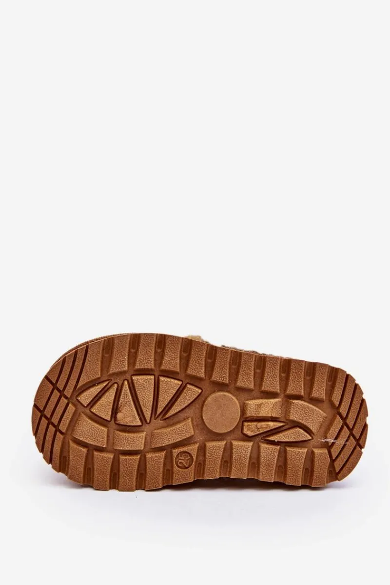 Kapcie Dziecięce Z Futerkiem Camel Birasta Dzieci Dziewczęce|Back To School