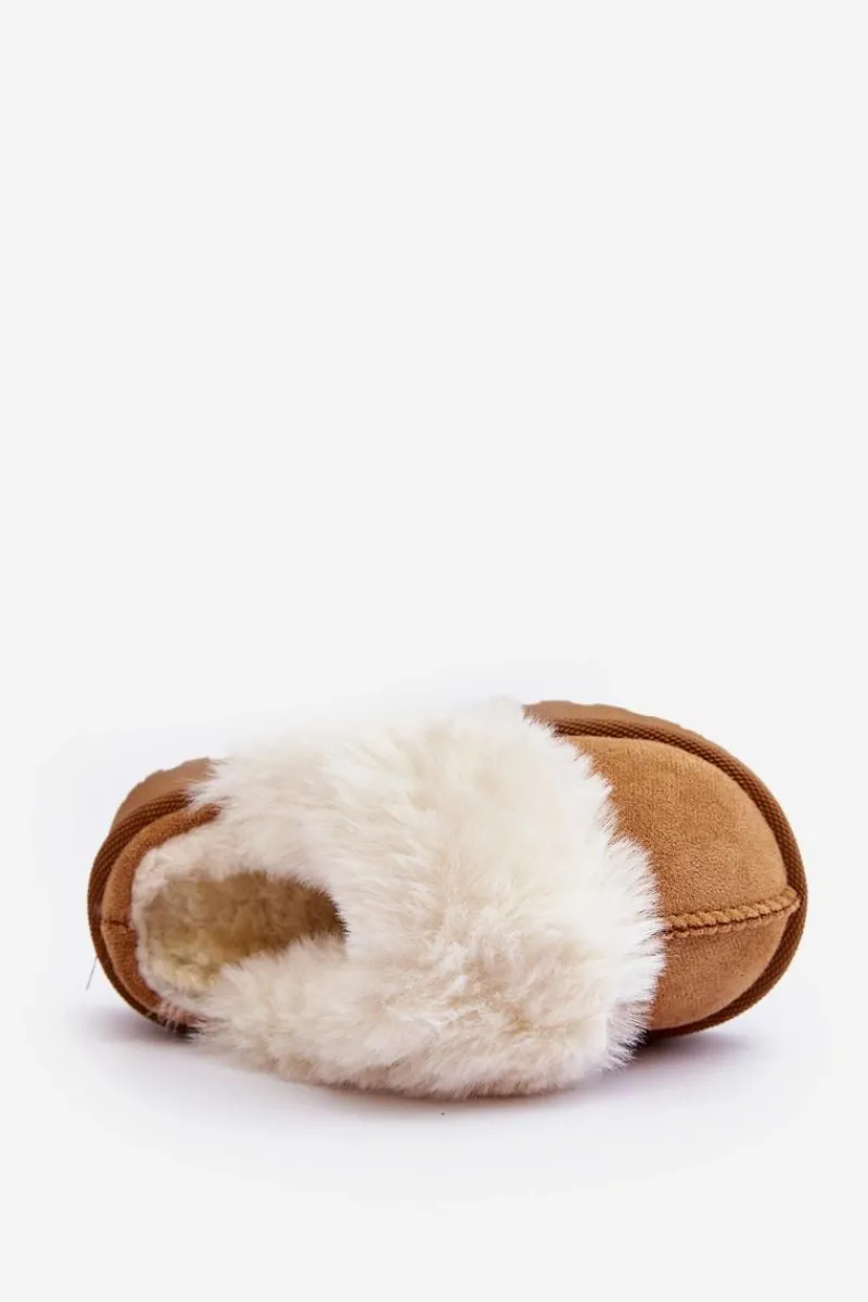 Kapcie Dziecięce Z Futerkiem Camel Birasta Dzieci Dziewczęce|Back To School