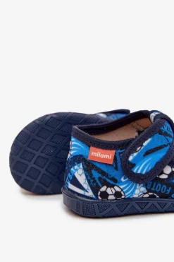Hot Milami Kapcie Dziecięce Na Rzep Piłki Granatowe Jasimrra Niebieski