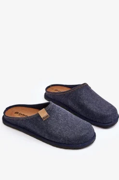 INBLU Kapcie Męskie Profilaktyczne SI000001 Granatowe